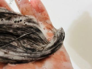 프리마인 더이상 뻣뻣하고 효과없는 탈모샴푸는 NO. 근본부터 케어하는 셀베이스 그린티샴푸(500ml) — 5점을 준 리뷰어가 2023년 4월 올린 사용 사진