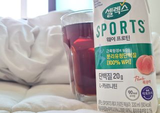 셀렉스스포츠 셀렉스 스포츠 웨이 프로틴 복숭아_ 330ml x 12팩 — 4점을 준 리뷰어가 2021년 10월 올린 사용 사진