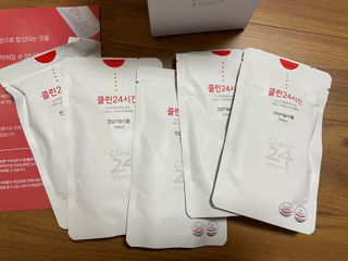 클린24시간 1BOX(5포) + 전용보틀(500ml) — 3.5점을 준 리뷰어가 2022년 10월 올린 사용 사진