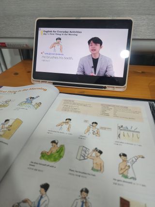 [웅진컴퍼스 EEA] 일상영어표현 낭독편+액티비티북 — 5점을 준 리뷰어가 2023년 7월 올린 사용 사진