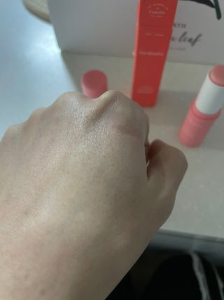스킨큐어 산다화 카멜리아 안티 링클 멀티밤 — 5점을 준 리뷰어가 2023년 1월 올린 사용 사진