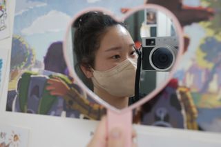 애니가드 셋업마스크 4컬러 각 10매입 [크리미베이지, 캐시미어로즈, 초콜렛브라운, 미드나잇네이비] — 4.5점을 준 리뷰어가 2022년 2월 올린 사용 사진