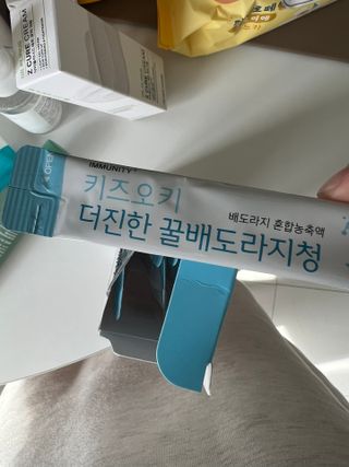 [이뮤니티플러스]우리아이 면역오키, 건강오키 _ 키즈오키 더진한꿀배도라지청 10포 1box — 5점을 준 리뷰어가 2022년 3월 올린 사용 사진