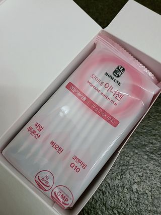 [모마네] 이너뷰티 히알루론산 비오틴 코큐텐 저분자피쉬콜라겐 - 3 g 30포 ★석류맛 — 5점을 준 리뷰어가 2021년 12월 올린 사용 사진