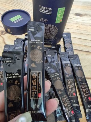 프리마인 자체 기업부설 연구소에서 찾아낸 건강한 수면의 비밀.  슬립토 플러스 30포 — 5점을 준 리뷰어가 2022년 9월 올린 사용 사진