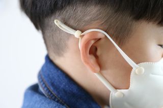 아이엘이 ILE 친환경 새부리형 방수 마스크 — 5점을 준 리뷰어가 2022년 4월 올린 사용 사진