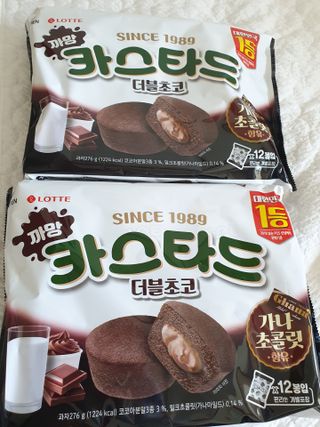롯데제과 까망카스타드 더블초코 — 5점을 준 리뷰어가 2021년 5월 올린 사용 사진