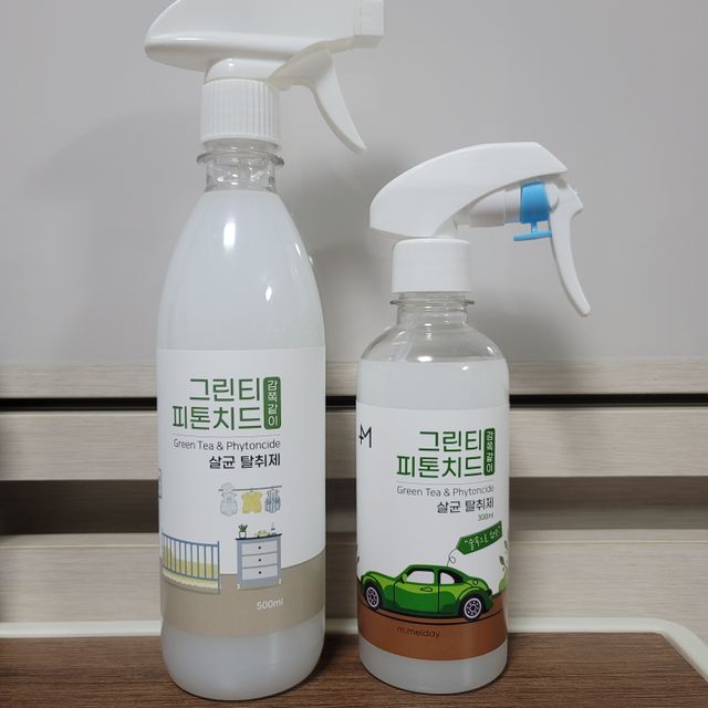[엠메이데이] 그린티 피톤치드 감쪽같이 500ml + 손소독액 50ml 리뷰 사진