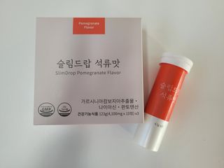 [슬림드랍 석류맛] 건기식 다이어트 보조제 겸 비타민 — 4점을 준 리뷰어가 2022년 1월 올린 사용 사진