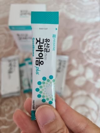 프리마인 유산균 국가지정연구소 선정, 살아있는 생유산균 200억 마리의 힘. 유산균n굿바이옴플러스 — 5점을 준 리뷰어가 2021년 12월 올린 사용 사진
