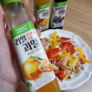 [풀무원] 리얼 과일  저지방 드레싱 240g 3종 — 4점을 준 리뷰어가 2021년 2월 올린 사용 사진
