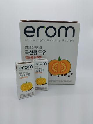 이롬 황성주 박사의 국산콩 두유 검은콩 단호박 — 4점을 준 리뷰어가 2021년 2월 올린 사용 사진