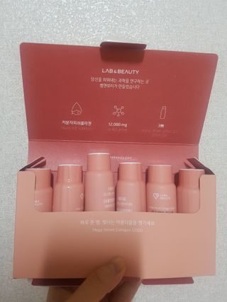 랩앤뷰티 메가 벨벳 콜라겐 12000 — 5점을 준 리뷰어가 2021년 6월 올린 사용 사진