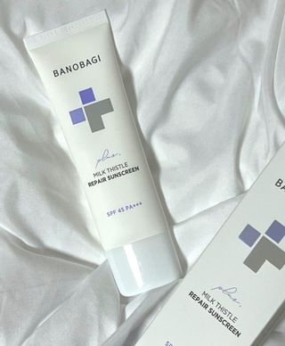 바노바기 코스메틱 바노바기 밀크씨슬 리페어 시카 선스크린 플러스 50ml — 5점을 준 리뷰어가 2023년 1월 올린 사용 사진