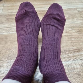 [사이즈가 있는 양말 필로이] 남/여 골지 발목 양말 4족 세트 남【S, M, L, XL】여【S, M, L】_컬러 랜덤 — 5점을 준 리뷰어가 2022년 6월 올린 사용 사진
