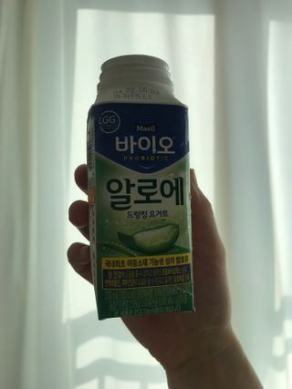 LIVE 매일바이오 알로에 드링킹 요거트 — 5점을 준 리뷰어가 2022년 4월 올린 사용 사진