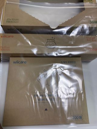 위케어 진짜 산화생분해가 가능한 위생장갑,롤백,지퍼백 친환경 제품 — 5점을 준 리뷰어가 2021년 2월 올린 사용 사진