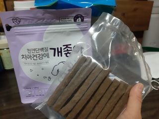 My Pet Care 천연단백질 치아건강에 개좋아 — 5점을 준 리뷰어가 2021년 2월 올린 사용 사진