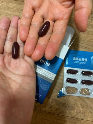 뉴트리션팩토리 비타프렙 오큐슈프림 루테인 오메가3 1050mg — 5점을 준 리뷰어가 2021년 7월 올린 사용 사진