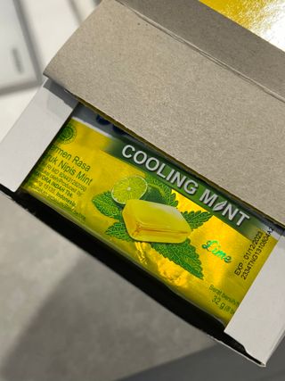 마요라 히말라야 솔트 캔디 2종-페퍼민트 맛, 라임민트 맛 — 3점을 준 리뷰어가 2022년 12월 올린 사용 사진