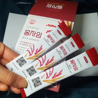 하루 1포로 콜레스테롤, 유산균, 고역가 소화효소까지 한번에 섭취! 다온바이오 홍자임 1개월분(30포) — 4.5점을 준 리뷰어가 2022년 11월 올린 사용 사진