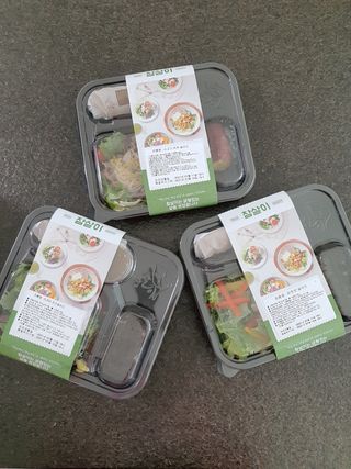 참살이도시락 작심삼일 샐러드도시락 3개 맛보기 새벽배송 또는 택배배송 — 5점을 준 리뷰어가 2021년 7월 올린 사용 사진