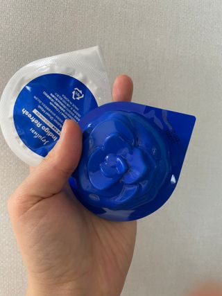 제주인디 폴리인디고 리프레쉬 바이오셀룰로오스 마스크팩 — 4점을 준 리뷰어가 2021년 11월 올린 사용 사진