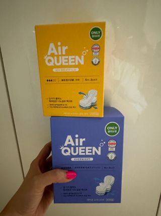 에어퀸 뉴브레스 유기농 생리대 4종 (팬티라이너 20P + 중형 10P + 대형 10P + 오버나이트 8P)_체험단 — 5점을 준 리뷰어가 2024년 8월 올린 사용 사진