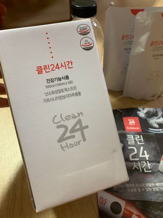클린24시간 1BOX(5포) + 전용보틀(500ml) — 4점을 준 리뷰어가 2022년 7월 올린 사용 사진