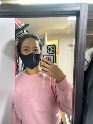 [AVAVE] 어베이브 페이스히트 스포츠 골프 방한 페이스 마스크 — 3.5점을 준 리뷰어가 2024년 1월 올린 사용 사진