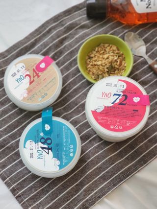 요그앤오트 그릭요거트 3종(그릭요거트24 150g + 그릭요거트48 150g + 그릭요거트72 320g) — 5점을 준 리뷰어가 2022년 7월 올린 사용 사진