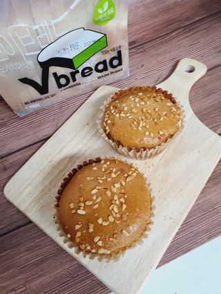 롯데제과 Vbread 포카치아식빵1개 + 미니식빵 1개 + 머핀 2개 세트 — 5점을 준 리뷰어가 2021년 9월 올린 사용 사진