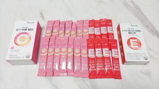 인디닥터 면역 생생 핑크 이뮨 젤리 + 타이탄 BCAA 프로틴 젤리스틱 — 4.5점을 준 리뷰어가 2022년 3월 올린 사용 사진