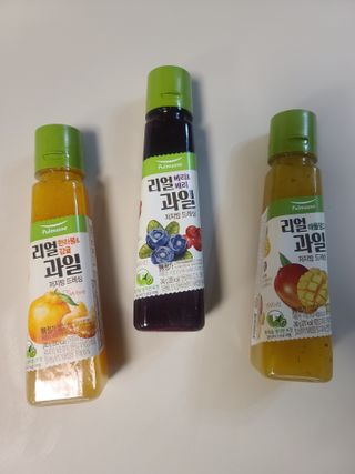 [풀무원] 리얼 과일  저지방 드레싱 240g 3종 — 5점을 준 리뷰어가 2021년 2월 올린 사용 사진