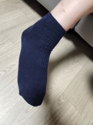 [사이즈가 있는 양말 필로이] 남/여 골지 발목 양말 4족 세트 남【S, M, L, XL】여【S, M, L】_컬러 랜덤 — 5점을 준 리뷰어가 2022년 6월 올린 사용 사진