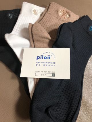 [사이즈가 있는 양말 필로이] 남/여 골지 발목 양말 4족 세트 남【S, M, L, XL】여【S, M, L】_컬러 랜덤 — 5점을 준 리뷰어가 2022년 6월 올린 사용 사진