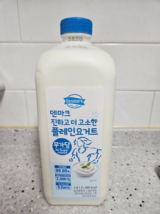 *구매평_[덴마크] 진하고 더 고소한 무가당 플레인 요거트 1.8L — 5점을 준 리뷰어가 2025년 9월 올린 사용 사진
