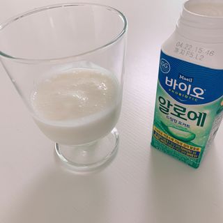 LIVE 매일바이오 알로에 드링킹 요거트 — 3.5점을 준 리뷰어가 2022년 4월 올린 사용 사진