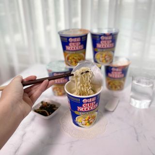 NISSIN 닛신 컵누들  4종 - 씨푸드오리지날, 씨푸드 스파이시, 씨푸드 커리, 씨푸드 XO소스 — 5점을 준 리뷰어가 2021년 12월 올린 사용 사진