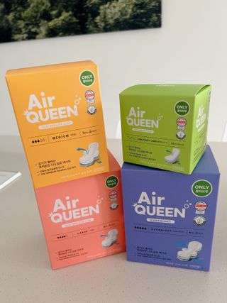에어퀸 뉴브레스 유기농 생리대 4종 (팬티라이너 20P + 중형 10P + 대형 10P + 오버나이트 8P)_체험단 — 5점을 준 리뷰어가 2024년 6월 올린 사용 사진