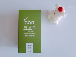 코보콩 에어슈즈 강아지 일회용 신발 소용량 패키지 20매 초경량  미끄럼방지 실내외 겸용 — 4점을 준 리뷰어가 2022년 2월 올린 사용 사진