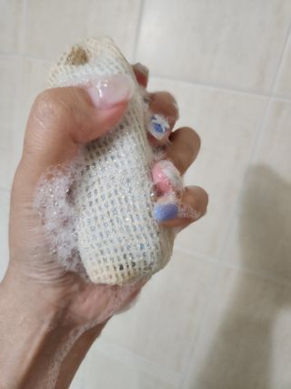 (인스타X) 윌라이프 아이스 멘톨(네이버) 클린 샤워바 샴푸바 150g+거품 — 5점을 준 리뷰어가 2024년 7월 올린 사용 사진