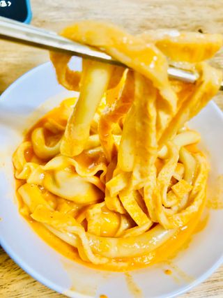 [푸딩팩토리] 로제누들떡볶이 500g / 까르보나라크림누들떡볶이 500g — 5점을 준 리뷰어가 2022년 8월 올린 사용 사진