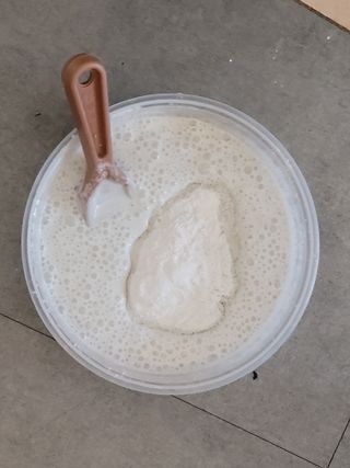 [신흥산업] 붙이는 벽돌 황토 파벽돌 230mm 45장,  욕실 인테리어 실내장식 셀프인테리어 — 3.5점을 준 리뷰어가 2023년 7월 올린 사용 사진