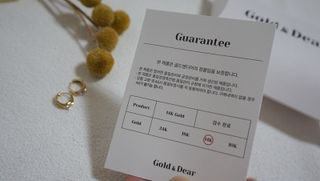 [골드앤디어] 14K 사선 큐빅 원터치 귀걸이_3color — 5점을 준 리뷰어가 2021년 6월 올린 사용 사진