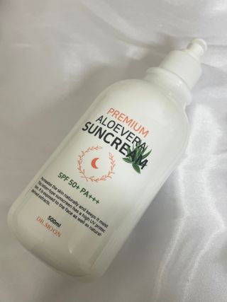 [닥터문] 프리미엄 알로에베라 선크림 500ml — 5점을 준 리뷰어가 2022년 7월 올린 사용 사진