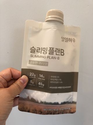 일일하우 슬리밍 플랜B 고소한 귀리맛, 진한 카카오맛 (체중조절식) — 4.5점을 준 리뷰어가 2023년 7월 올린 사용 사진