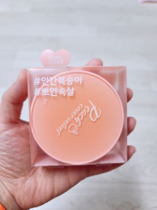 [블랙루즈] 피치 커버 벨벳 쿠션 2종 중 택1 — 4점을 준 리뷰어가 2020년 12월 올린 사용 사진