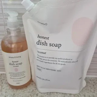 심플리오리빙 어니스트 주방세제 본품 500ml + 리필 900ml (코코넛향) — 5점을 준 리뷰어가 2022년 6월 올린 사용 사진