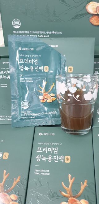 서울약사신협 약사신협_생녹용 진액_70ml x 30포 — 4점을 준 리뷰어가 2021년 7월 올린 사용 사진
